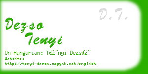 dezso tenyi business card